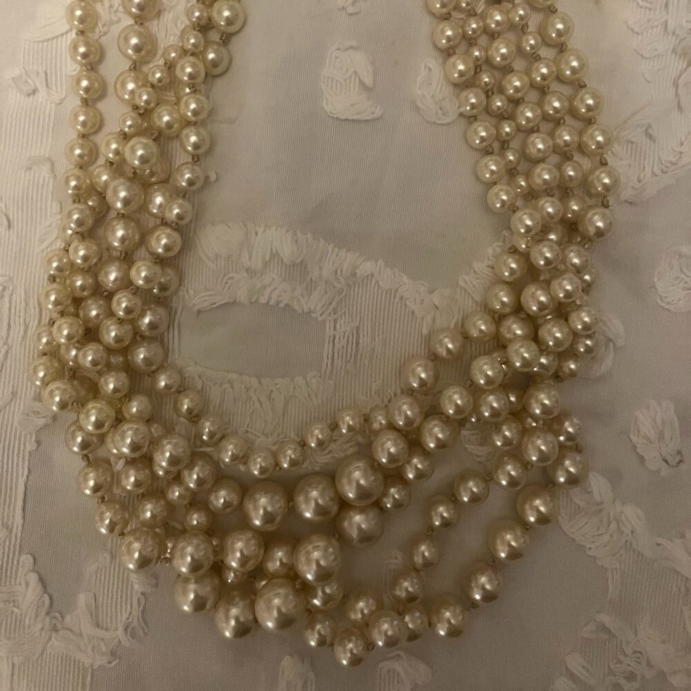 J. Crew Multi-Strand Faux Pearl Necklace